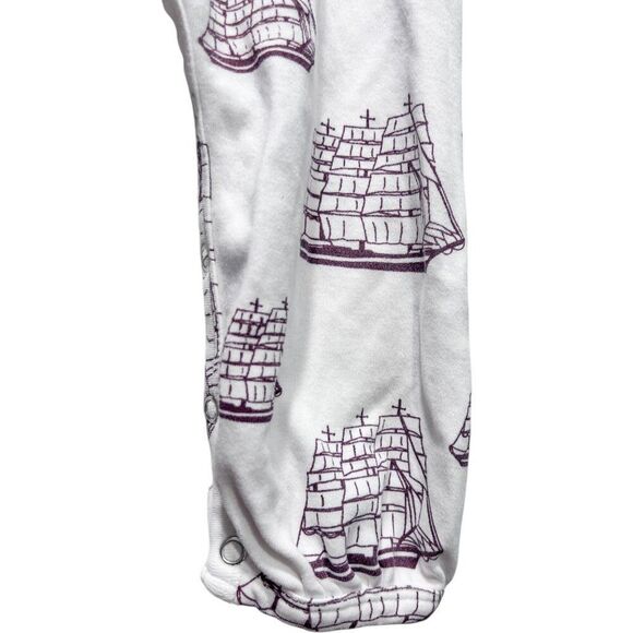 Kate Quinn Smocked Mayflower Ship Thanksgiving Flutter Sleeve Jumpsuit 18-24M - Picture 3 of 6